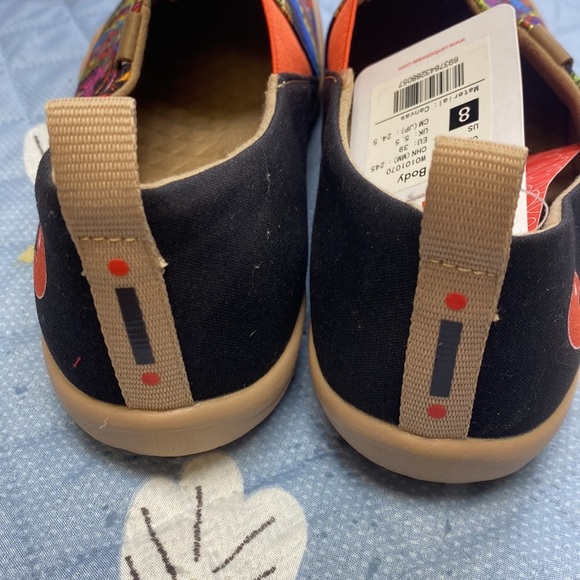 UIN Women’s Slip On Sneaker Casual Loafers Art Painted Walking Shoes - Picture 4 of 5